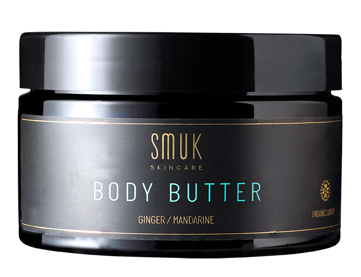 Fyldig body butter med ingefær og mandarin der nærer og blødgør huden